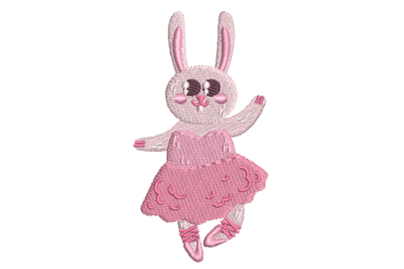 Ballerina Bunny Embroidery