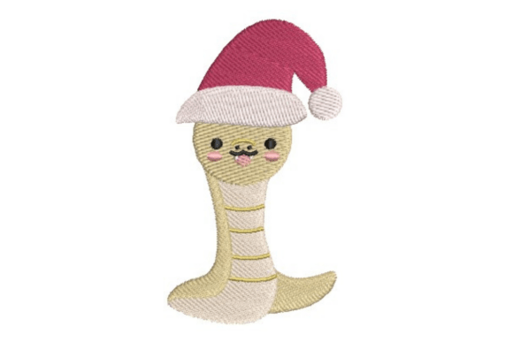 Christmas Snake Embroidery