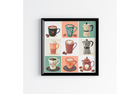 Coffee Lover Embroidery Design