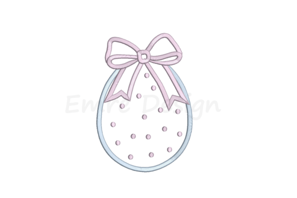 Coquette Easter Egg Outline Embroidery