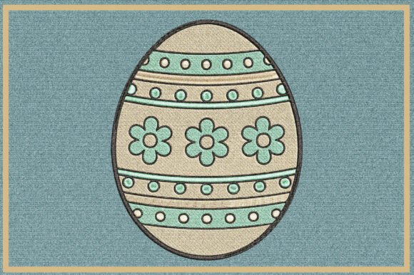Decorative Easter Egg Embroidery Design