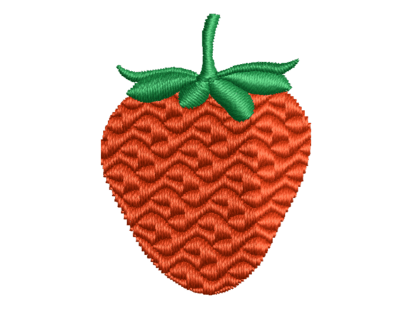 Garden Strawberry Fruit Embroidery