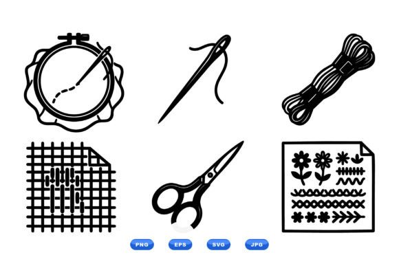 Hand Embroidery Icon Pack