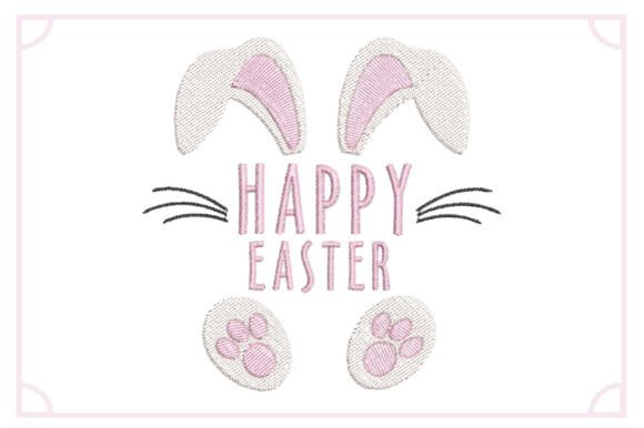 Happy Easter Bunny Embroidery Design