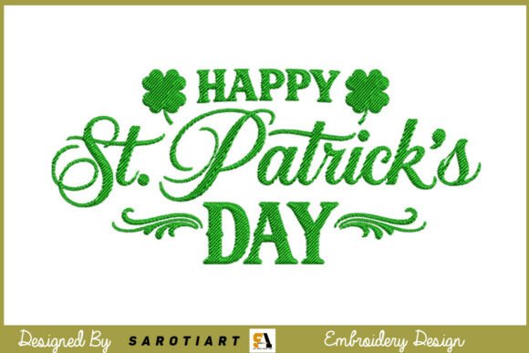 Happy St. Patrick’s Day Embroidery