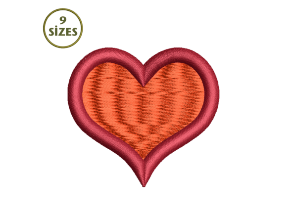 Heart Applique Embroidery Design