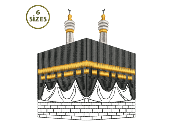 Kaaba Embroidery Design