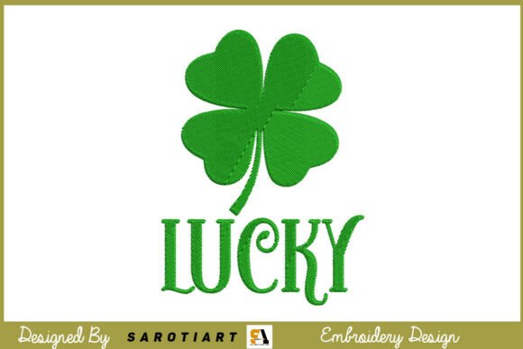 Patrick’s Day Embroidery Design Lucky