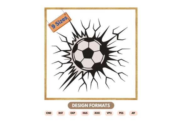 Soccer Ball Explosion Embroidery Design